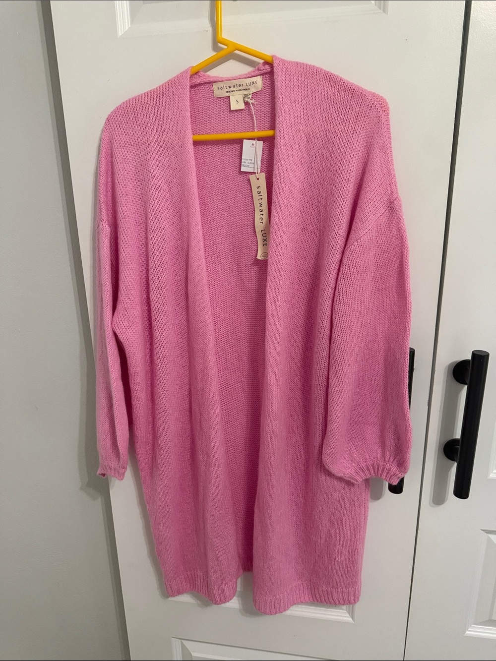 Saltwater Luxe Bubblegum Pink Open-Front Cardigan
